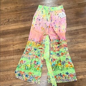 Floral Wide Leg Pants